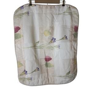 CROSCILL Vintage Cream Red Blue Floral Iris Standard Pillow Shams Set of 2